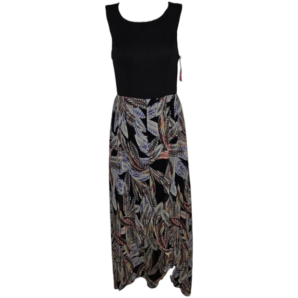 NWT Xhilaration Feather Printed High-Low Maxi Tank Dress - Picture 1 of 3